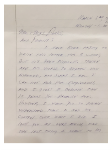 Frank Abagnale letter to the Parks family